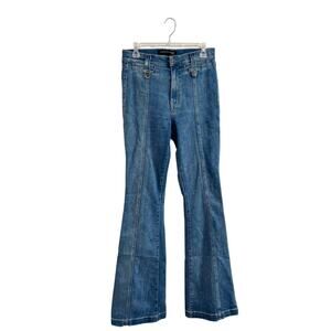 Veronica Beard Beverly High Rise Skinny Flare Jeans Dark Wash Sz 29